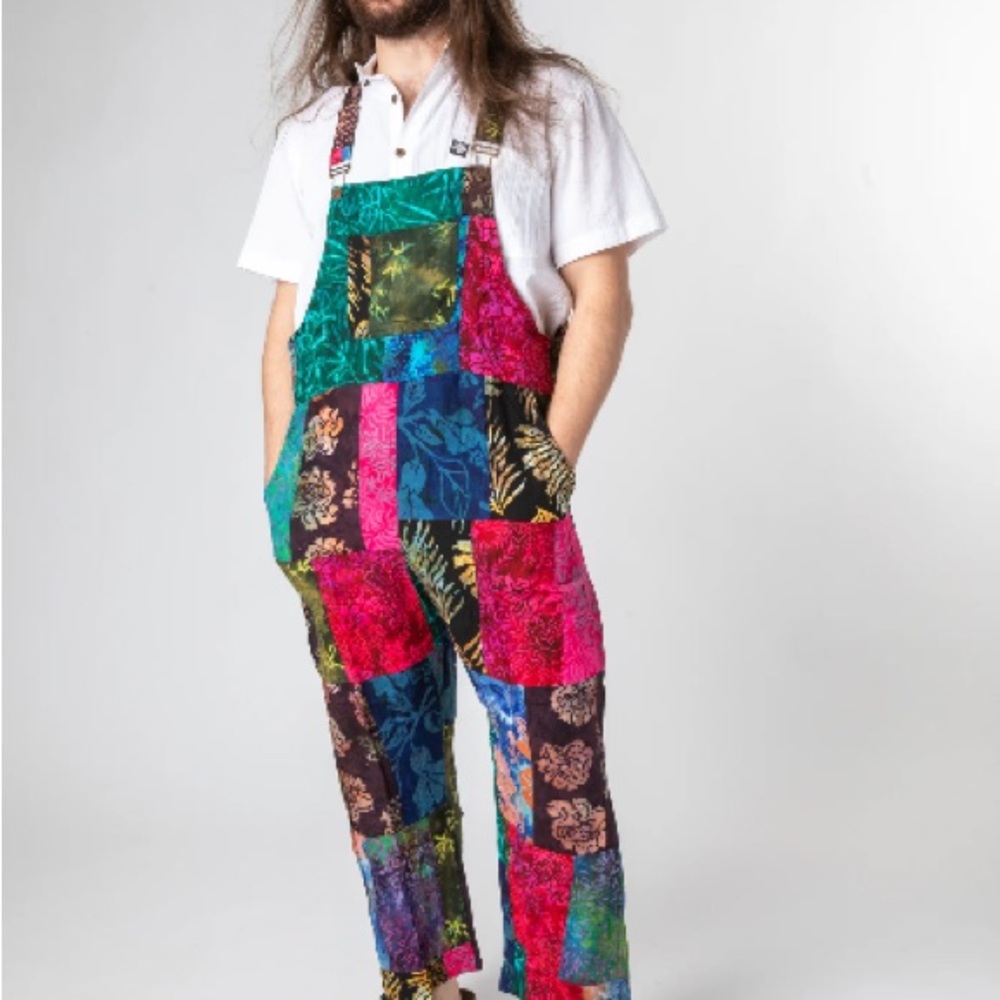 Colorful Patchwork Overalls